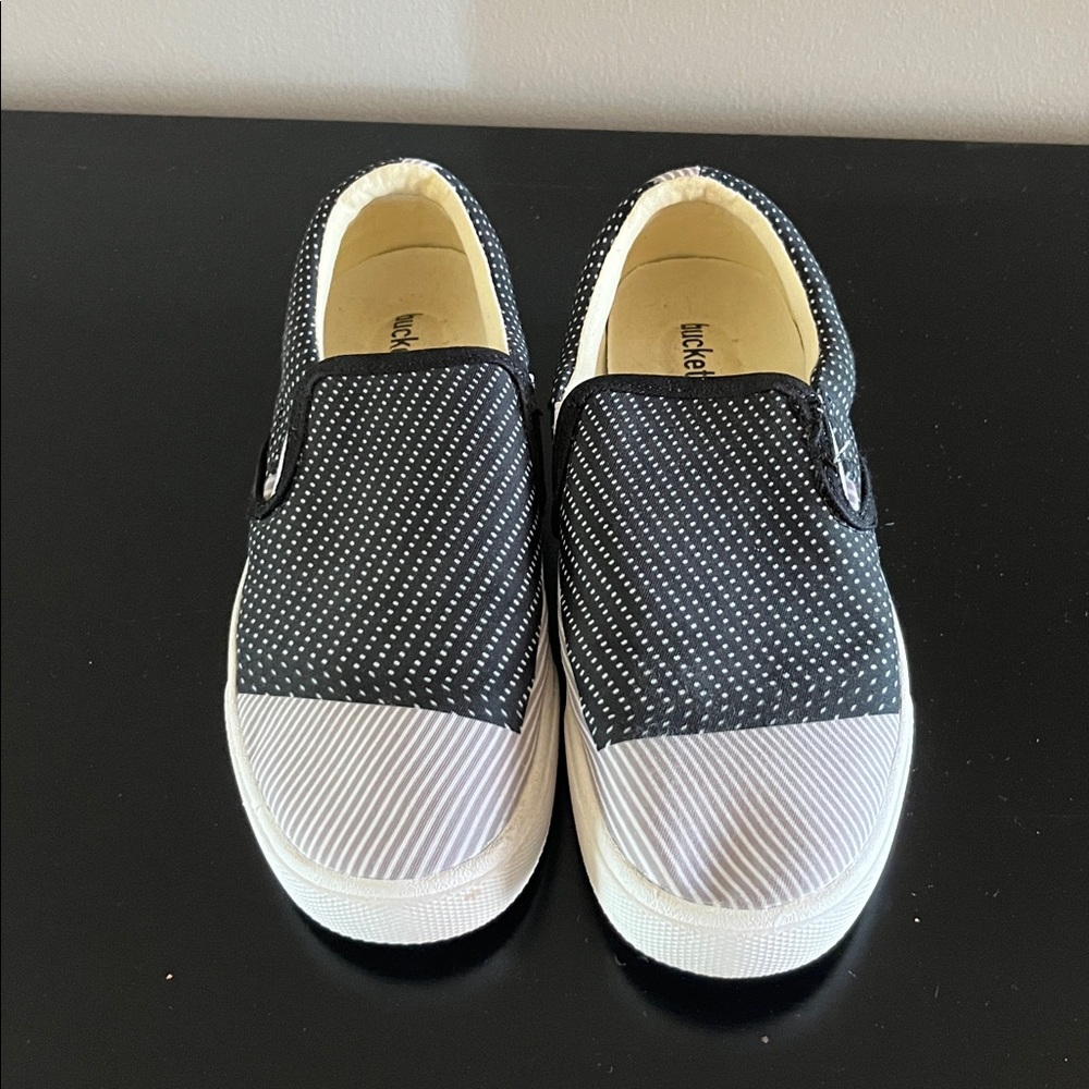Bucket Feet Black and White Sneakers